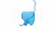 Диспенсер для валиков в форме зуба (синий) 2