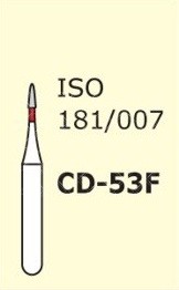 Алмазные боры для турбинного наконечника MANI CD-53F (красный  для детской стоматологии)