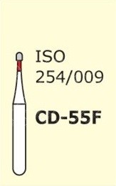 Алмазные боры для турбинного наконечника CD-55F (красный  для детской стоматологии)
