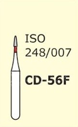 Алмазні бори для турбінного наконечника Mani CD-56F (червоний, для дитячої стоматології)