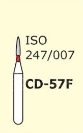 Алмазные боры для турбинного наконечника MANI CD-57F (красный  для детской стоматологии)