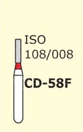 Алмазные боры для турбинного наконечника MANI CD-58F (красный  для детской стоматологии)