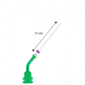 Голка ендодонтична з двома отворами зелена, 25мм (Китай)