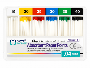 Штифти паперові, конус 04 №15-40 (MetaBiomed)
