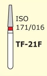 Алмазные боры для турбинного наконечника TF-21F (красный конусообразный, плоский кончик)