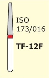 Алмазные боры для турбинного наконечника MANI TF-12F (красный конусообразный, плоский кончик)
