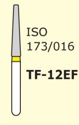 Алмазні бори для турбінного наконечника Mani TF-12EF (жовтий, конус, плоский кінчик)