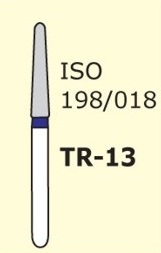 Алмазні бори для турбінного наконечника Mani TR-13 (синій, конус, заокруглений кінчик)