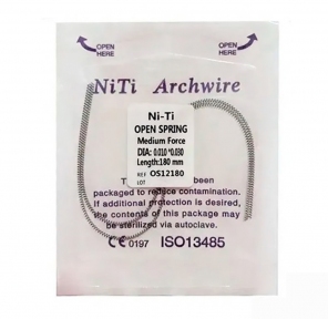 Пружини ортодонтичні відкриваючі NiTi 0,10 medium (2шт.)