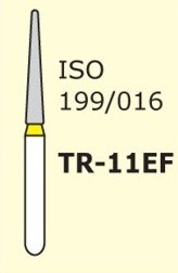 Алмазные боры для турбинного наконечника MANI TR-11EF (желтый  конусообразный, закругленный кончик)