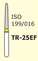 Алмазные боры для турбинного наконечника TR-25EF (желтый  конусообразный, закругленный кончик)