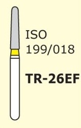 Алмазные боры для турбинного наконечника TR-26EF (желтый  конусообразный, закругленный кончик)
