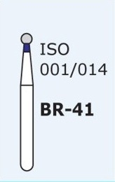 Алмазні бори для турбінного наконечника BR-41 (синій, шароподібний)