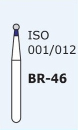 Алмазні бори для турбінного наконечника Mani BR-46 (синій, шароподібний)