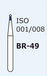 Алмазні бори для турбінного наконечника Mani BR-49 (синій, шароподібний)