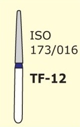 Алмазные боры для турбинного наконечника TF-12 (синий  конусообразный, плоский кончик)