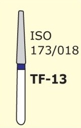 Алмазні бори для турбінного наконечника TF-13 (синій, конус, плоский кінчик)