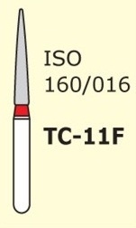 Алмазні бори для турбінного наконечника TC-11F (червоний, конус, гострий кінчик)