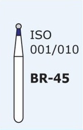 Алмазні бори для турбінного наконечника BR-45 (синій, шароподібний)