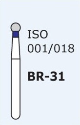 Алмазні бори для турбінного наконечника BR-31 (синій, шароподібний)