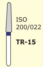 Алмазні бори для турбінного наконечника Mani TR-15 (синій, конус, заокруглений кінчик)