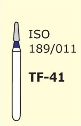 Алмазные боры для турбинного наконечника TF-41 (синий  конусообразный, плоский кончик)