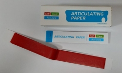 Артикуляційний папір, червоний, 30 мкм. (10 блокнотів по 20 листів)