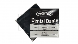 Хустки коффердаму Dental Dams (Vortex), чорні (medium)