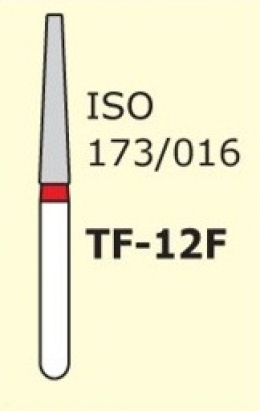 Алмазные боры для турбинного наконечника TF-12F (красный конусообразный, плоский кончик)