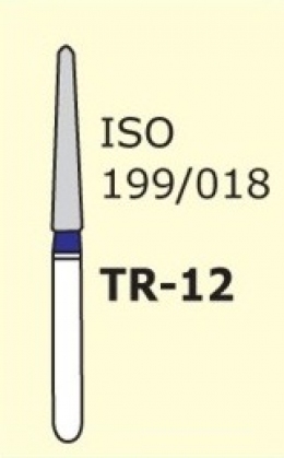 Алмазные боры для турбинного наконечника TR-12 (синий  конусообразный, закругленный кончик)