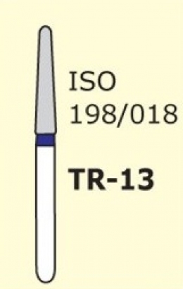 Алмазные боры для турбинного наконечника TR-13 (синий  конусообразный, закругленный кончик)