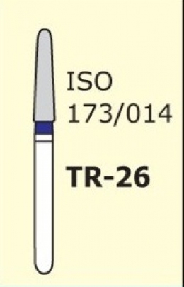 Алмазні бори для турбінного наконечника Mani TR-26 (синій, конус, заокруглений кінчик)