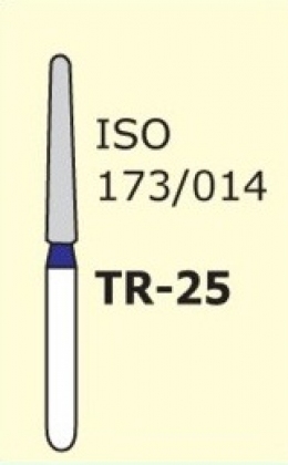 Алмазные боры для турбинного наконечника TR-25 (синий  конусообразный, закругленный кончик)