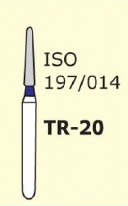 Алмазні бори для турбінного наконечника Mani TR-20 (синій, конус, заокруглений кінчик)