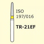 Алмазні бори для турбінного наконечника Mani TR-21EF (жовтий, конус, заокруглений кінчик)
