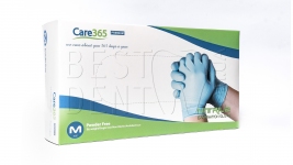 Рукавички нітрилові світло-сині Care 365 premium (M), 100 шт.