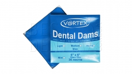 Хустки коффердаму Dental Dams (Vortex), сині (medium)