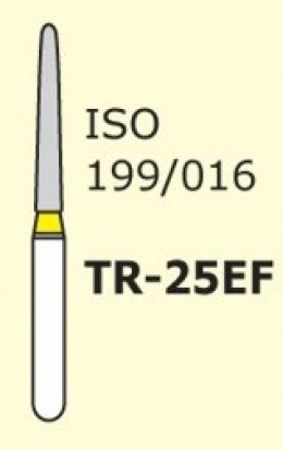 Алмазні бори для турбінного наконечника Mani TR-25EF (жовтий, конус, заокруглений кінчик)