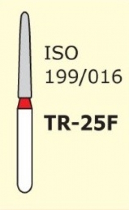 Алмазні бори для турбінного наконечника Mani TR-25F (червоний, конус, заокруглений кінчик)