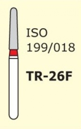 Алмазні бори для турбінного наконечника Mani TR-26F (червоний, конус, заокруглений кінчик)