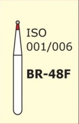 Алмазні бори для турбінного наконечника Mani BR-48F (червоний, шароподібний)