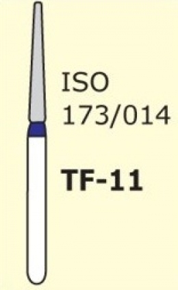 Алмазные боры для турбинного наконечника TF-11 (синий  конусообразный, плоский кончик)