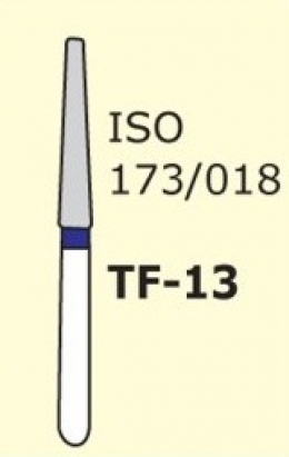 Алмазные боры для турбинного наконечника TF-13 (синий  конусообразный, плоский кончик)