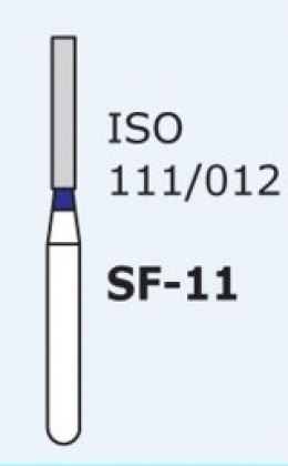 Алмазные боры для турбинного наконечника SF-11 (синий  прямой, плоский кончик)