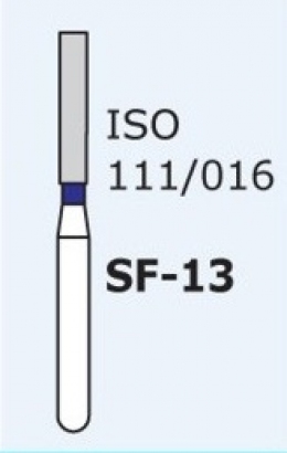 Алмазные боры для турбинного наконечника SF-13 (синий  прямой, плоский кончик)