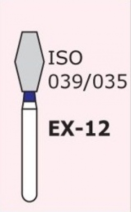 Алмазные боры для турбинного наконечника EX-12 (синий специальная форма)