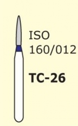 Алмазные боры для турбинного наконечника TC-26 (синий конусообразный,  острый кончик)