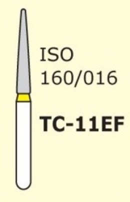 Алмазні бори для турбінного наконечника Mani TC-11EF (жовтий, конус, гострий кінчик)