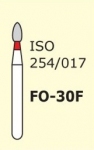 Алмазні бори для турбінного наконечника Mani FO-30F (червоний, полум'яподібний, стрілчастий кінчик)