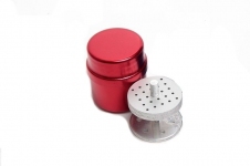 Стерилізатор-підставка для борів круглий, 24 отвори (червоний)
